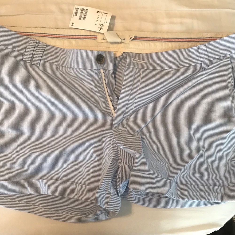 H&M blue and white pinstripe Shorts